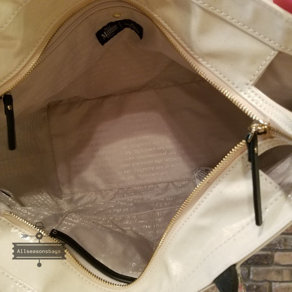 Kate spade Minnie Mouse Tote Francis White Black - Picture 8 of 8